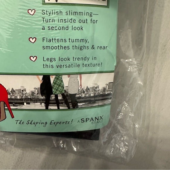 Assets by Sara Blakely SPANX Women’s Black Flipside Diamond Tights Size 5 NWT - Picture 3 of 5